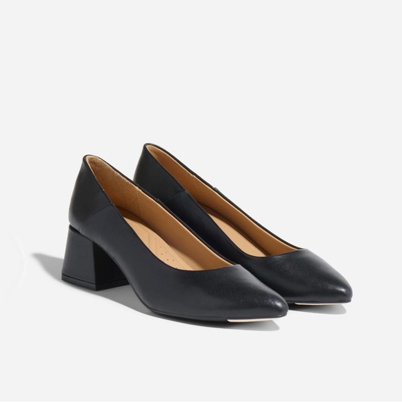 Nisolo Fiorela Go-To Mid Heel Classic Black Women's Block Heel Shoes Size 10 - Picture 1 of 11